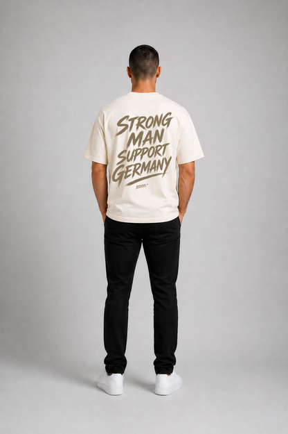 Strong Man Support Germany - Oversize T-Shirt - Beige Design
