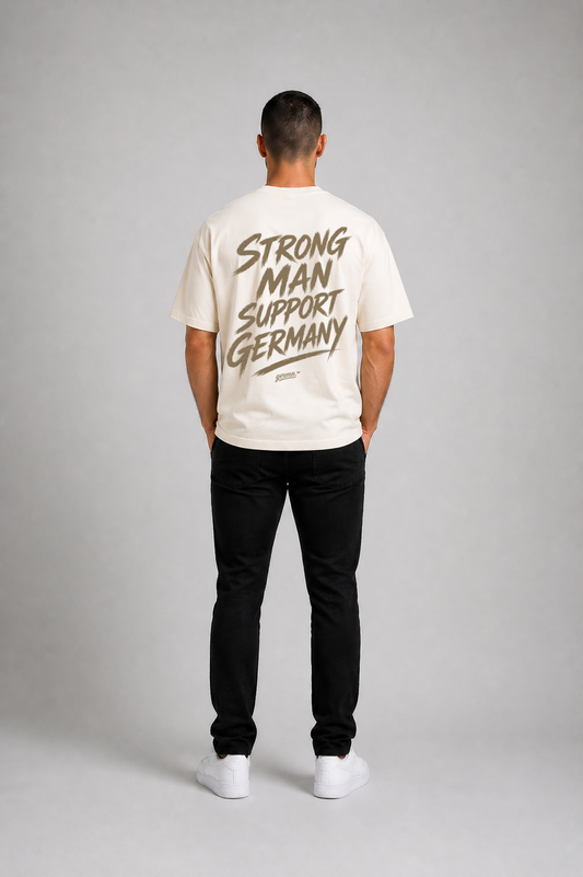 Strong Man Support Germany - Oversize T-Shirt - Beige Design